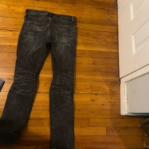 Black jeans ripped
